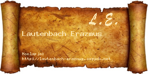 Lautenbach Erazmus névjegykártya